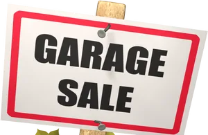 Garage Sale Sign PNG image