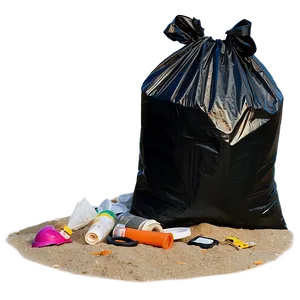 Garbage On Beach Scene Png 05242024 PNG image