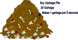 Garbage Pile Generation Concept PNG image