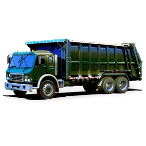 Garbage Truck Sketch PNG 06282024