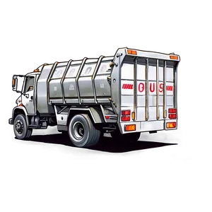 Garbage Truck Sketch Png Okn92 PNG image