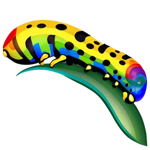 Garden Caterpillar Scene PNG Ptq20