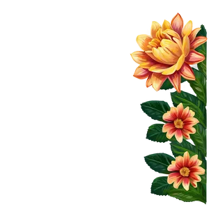 Garden Flower Border PNG 05252024