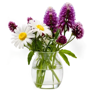Garden Flowers In Vase PNG 64