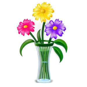 Garden Flowers In Vase PNG Ptd87
