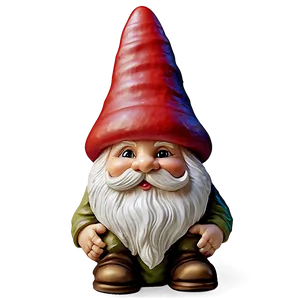 Garden Gnome On Mushroom PNG Pjw57 PNG