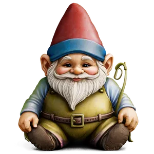 Garden Gnome Sitting PNG Rdn7 PNG