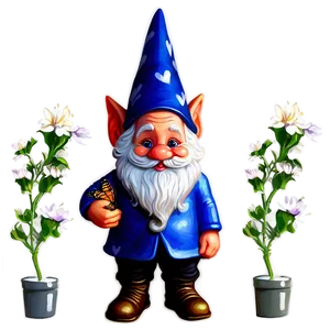 Garden Gnome With Butterfly PNG 83