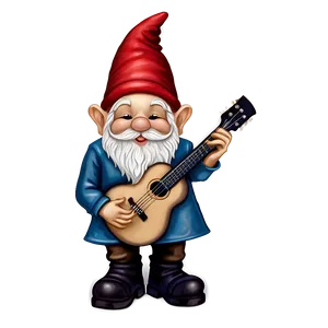 Garden Gnome With Guitar PNG 06132024 PNG