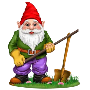 Garden Gnome With Shovel PNG 06132024 PNG