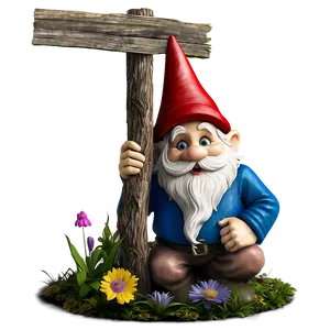 Garden Gnome With Sign PNG 23 PNG