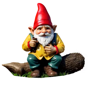 Garden Gnome With Squirrel PNG Xmt