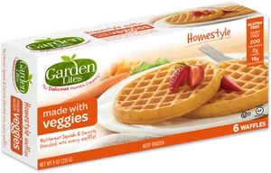 Garden Lites Homestyle Veggie Waffles Box PNG image