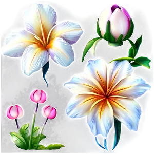 "garden Of Dreams: Fantasy Flower PNG" B