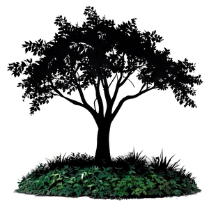 Garden Tree Silhouette Png Aos PNG image