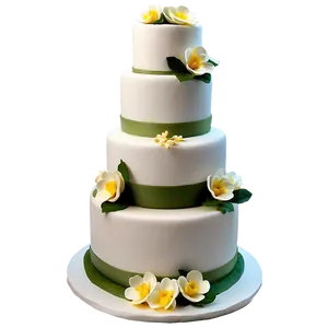 Garden Wedding Cake PNG 06122024
