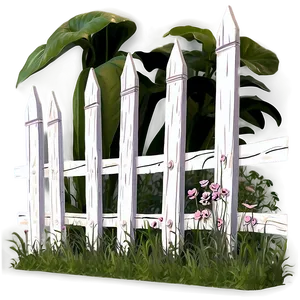 Garden White Fence Style Png Hrx PNG image