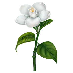 Gardenia Flower Drawing PNG 10