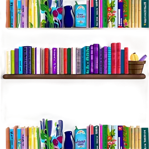 Gardening Books Shelf PNG Mas PNG