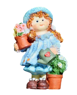 Gardening Girl Figurine