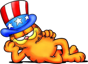 Garfieldin Patriotic Hat PNG image
