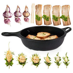 Garlic Bread Skillet PNG 06272024
