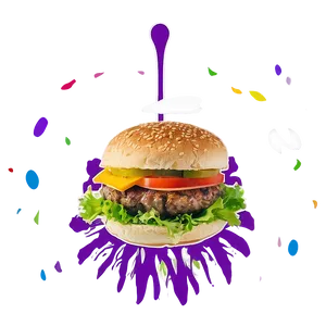 Garlic Herb Lamb Burger Png 06242024 PNG image