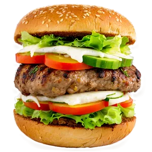 Garlic Herb Lamb Burger Png Nnw55 PNG image