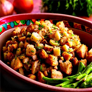Garlic Herb Stuffing PNG Vun