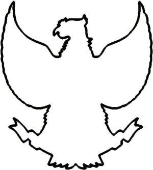 Garuda Silhouette Outline PNG image