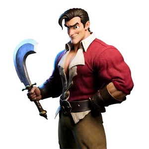 Gaston With Sword Png 06282024 PNG image