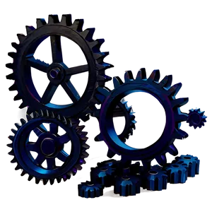 Gears Silhouette Png Qmq PNG image