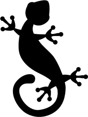 Gecko Silhouette Graphic PNG image