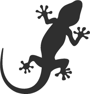 Gecko Silhouette Vector PNG image