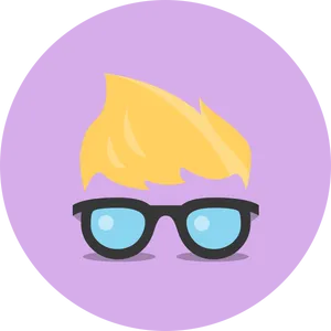 Geeky Flame Hairstyle Icon PNG image
