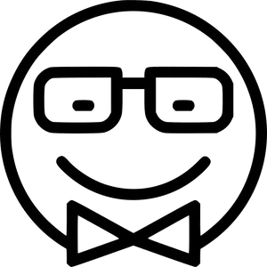 Geeky Smiley Face Icon PNG image