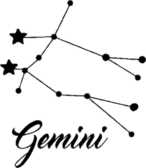 Gemini Zodiac Constellation Art PNG