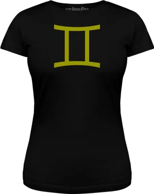 Gemini Zodiac Sign T Shirt Design PNG image