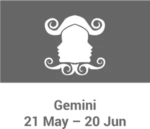 Gemini Zodiac Symbol Graphic PNG