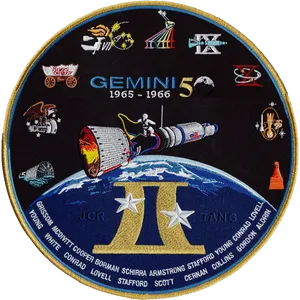 Gemini5 Mission Patch19651966 PNG