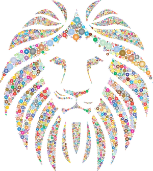 Gemstone Lion Artwork