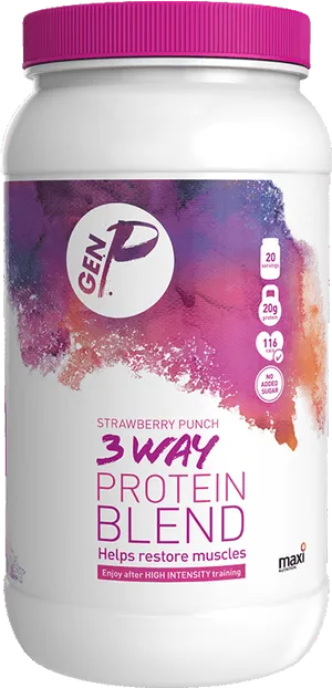 Gen P Strawberry Punch Protein Blend PNG image