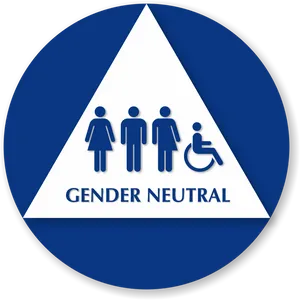 Gender Neutral Bathroom Sign PNG image