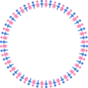 Gender Symbols Circle Frame
