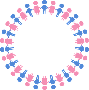 Gender Symbols Circle Graphic