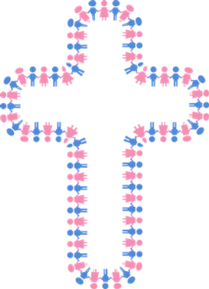 Gender Symbols Cross Graphic