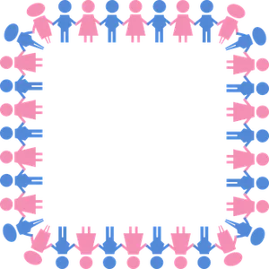 Gender Symbols Frame Design