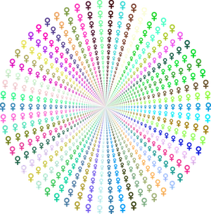 Gender Symbols Rainbow Vortex
