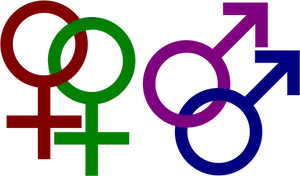 Gender Symbols Representation PNG image