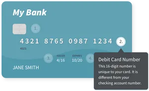 Generic Debit Card Example PNG image